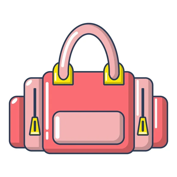 Fitness bag icon, cartoon style — Stock Vector