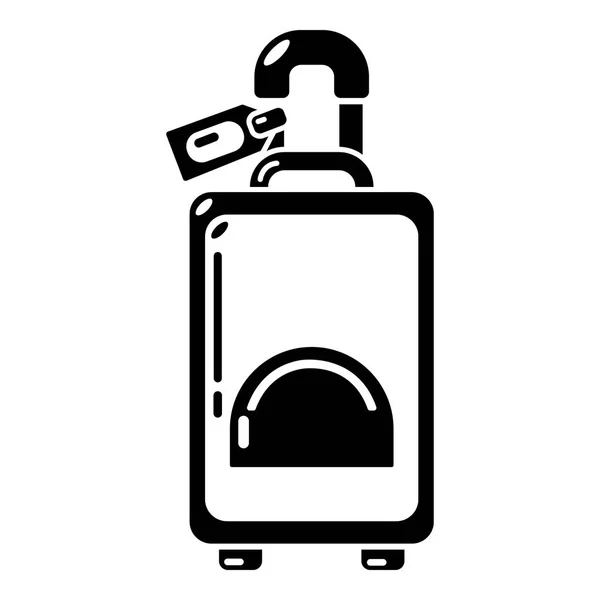 Travel bag Lotnisko ikona, stylu cartoon — Wektor stockowy