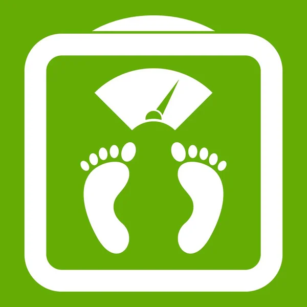 Bilance a pavimento icona verde — Vettoriale Stock