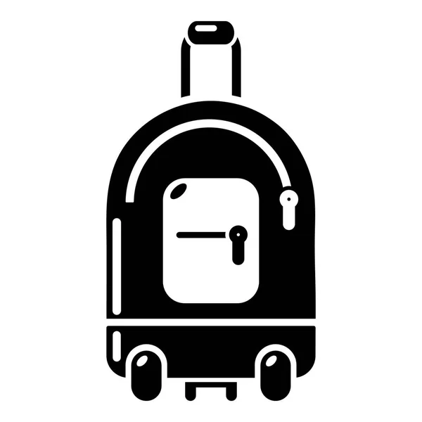 Travel táska üdülési ikonjára, egyszerű fekete stílus — Stock Vector