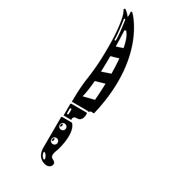 Messer Kochikone, schlichter schwarzer Stil — Stockvektor