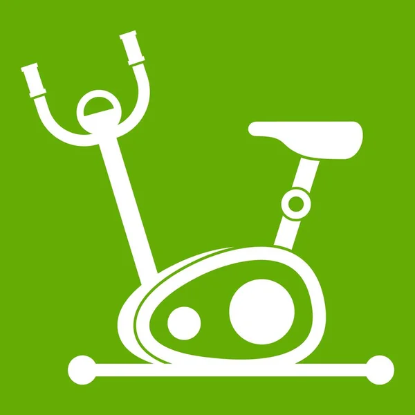 Oefening fiets pictogram groen — Stockvector