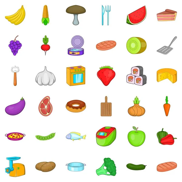 Menü simgeleri kümesini, karikatür tarzı