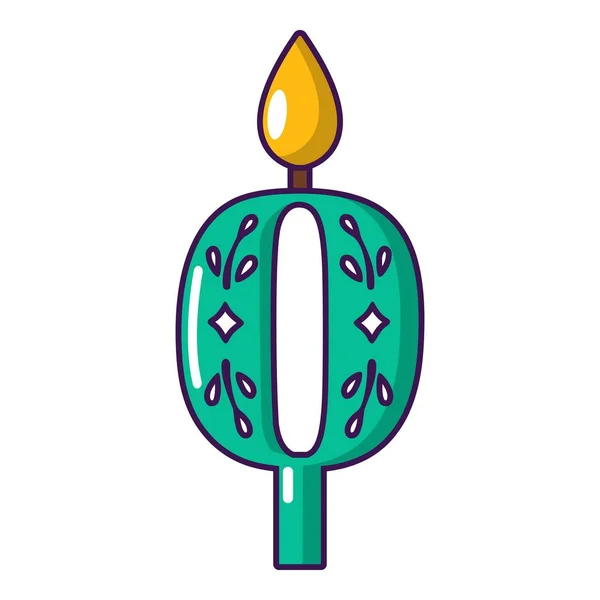 Ikone der Kerzennummerierung, Cartoon-Stil — Stockvektor