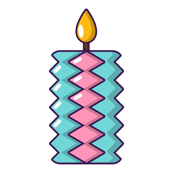 Ícone de decoração de vela, estilo dos desenhos animados —  Vetores de Stock