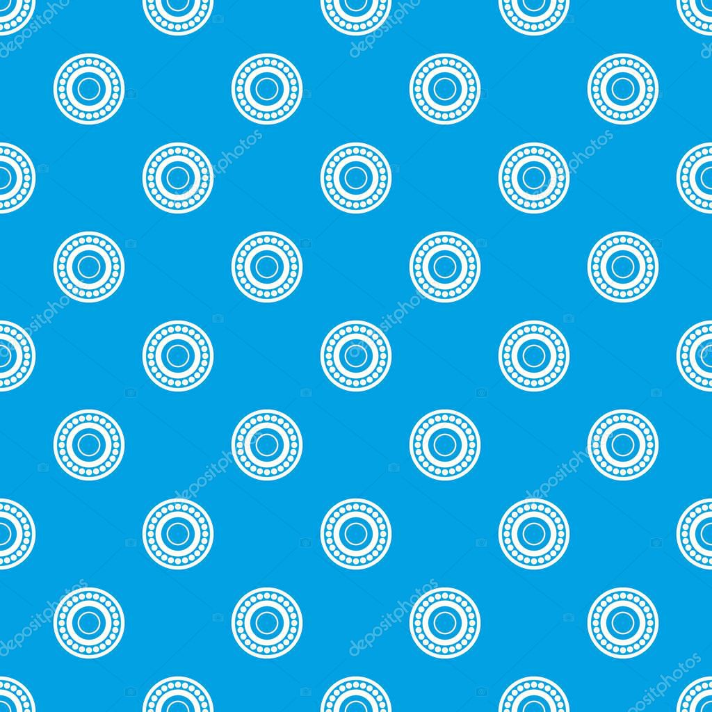 Bearing pattern repeat seamless in blue color for any design. Vector geometric illustration