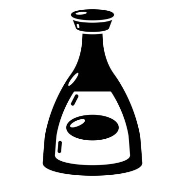 Soya sosu simgesi, basit siyah stil