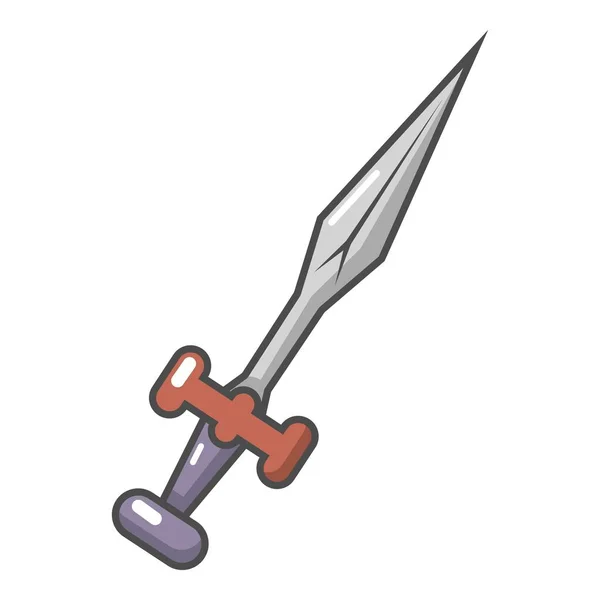 Icône de l'épée, style dessin animé — Image vectorielle