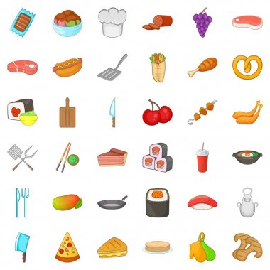 Bıçak Icons set, karikatür tarzı