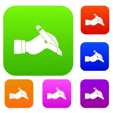 El tutma siyah kalem renk koleksiyonu ayarla