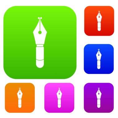 Dolma kalem ucu renk koleksiyonu ayarla