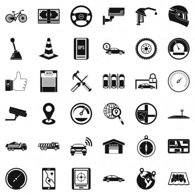 Garaj Icons set, basit tarzı