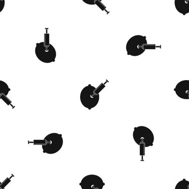 GDO limon şırınga desen sorunsuz siyah