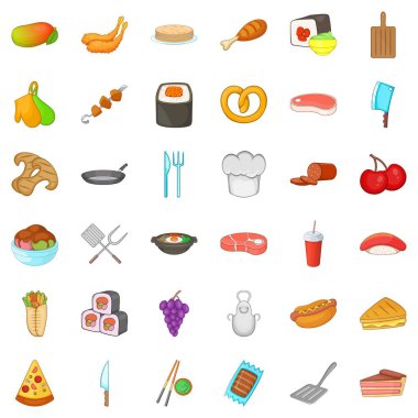 Mitten Icons set, karikatür tarzı