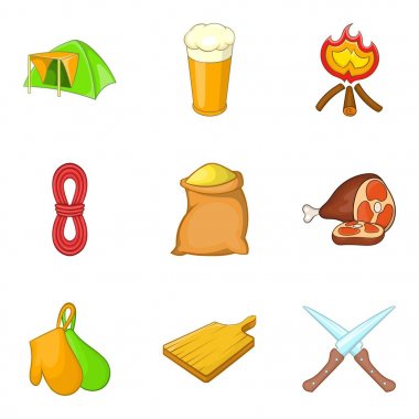 Ürün Icons set, karikatür tarzı tedarik