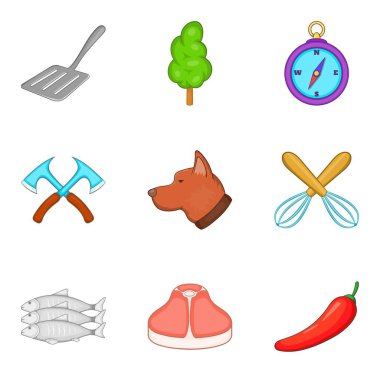 Et Icons set, karikatür tarzı seçimi