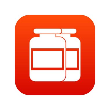 Sporcular simgesi dijital kırmızı için besin takviyesi