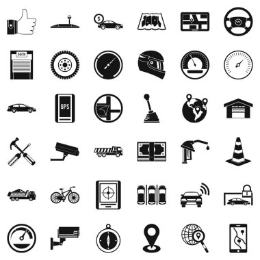 Kapı Icons set, basit tarzı