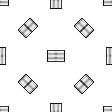 Açık spiral çizgili defter desen sorunsuz siyah