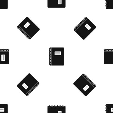 Spiral not defteri desen sorunsuz siyah