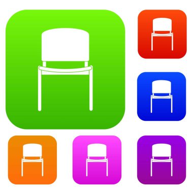 Siyah ofis koltuğu renk koleksiyonu ayarla