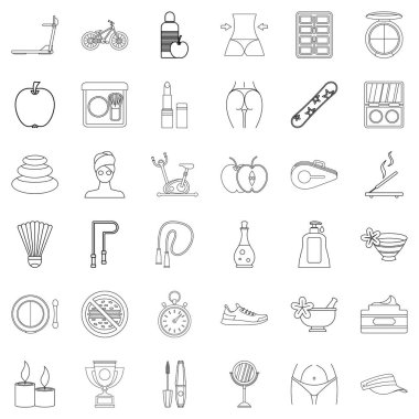 Spa Icons set, anahat stili