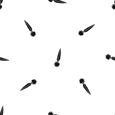 Tüy tüy kalem ayakta mürekkep desen sorunsuz siyah şişe