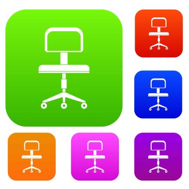 Office tekerlekli sandalyeyle renk koleksiyonu ayarla