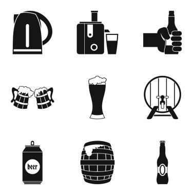 Sabun köpüğü Icons set, basit tarzı