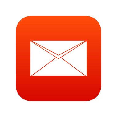 Kapalı zarf simgesi dijital kırmızı