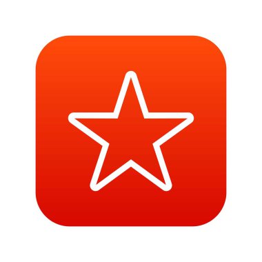 Yıldız simgesi dijital kırmızı