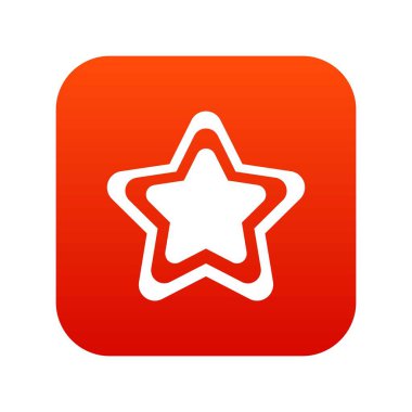 Yıldız simgesi dijital kırmızı