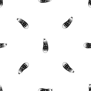 Taze gülümseyen salatalık desen sorunsuz siyah