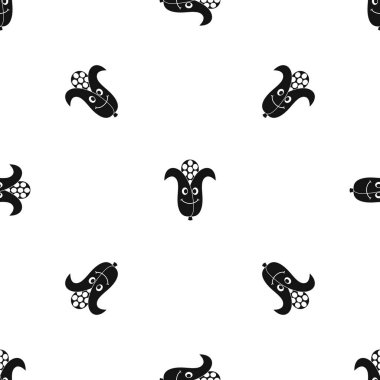 Taze gülümseyen mısır koçanı desen sorunsuz siyah