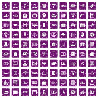 simgeler kredi 100 grunge mor ayarla