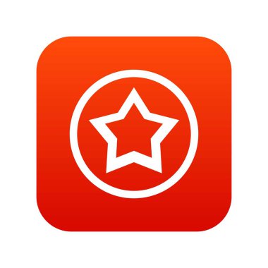 Yıldız simgesi dijital kırmızı