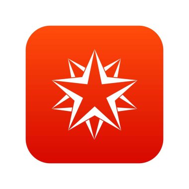 Yıldız simgesi dijital kırmızı