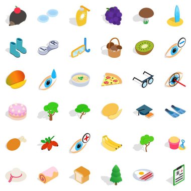 Sağlık Icons set, izometrik stili