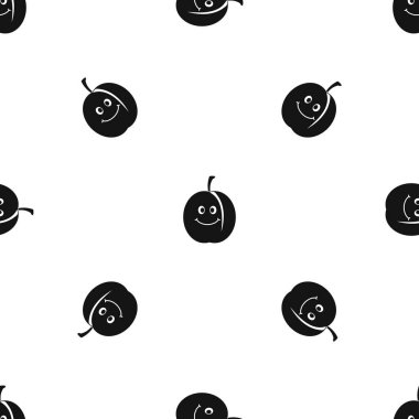 Taze gülümseyen kayısı desen sorunsuz siyah