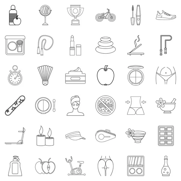 Sağlık Icons set, anahat stili