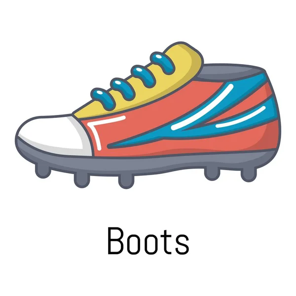 Bottes de football icône, style dessin animé — Image vectorielle