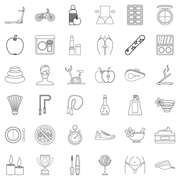 Spa Icons set, anahat stili