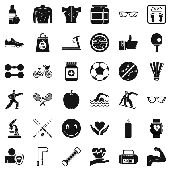 Sağlık Icons set, basit tarzı