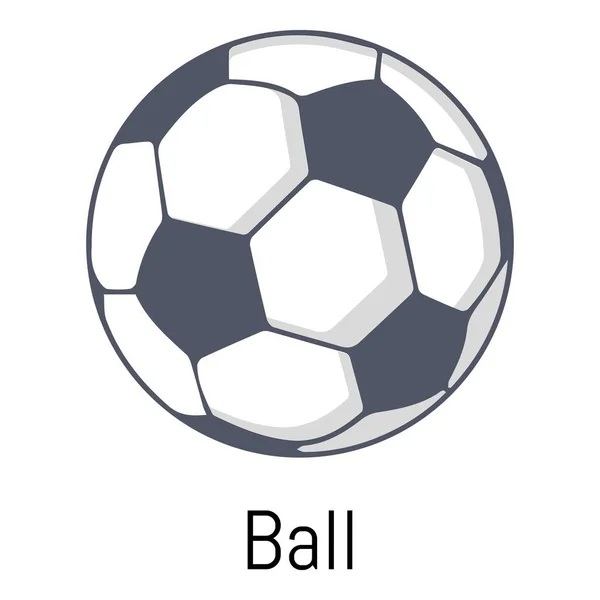 Football ball icon, cartoon style — Stock Vector