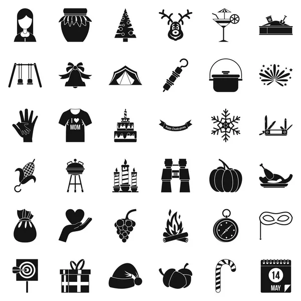 Kutlama Icons set, basit tarzı