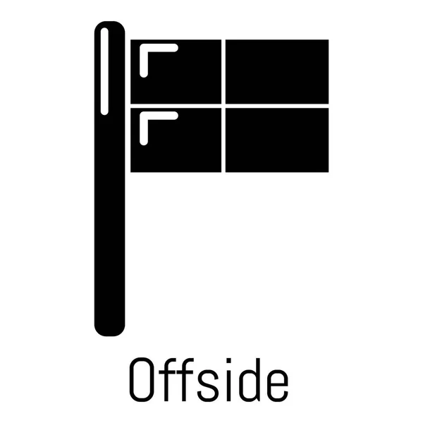 Offside icon, simple black style — Stock Vector