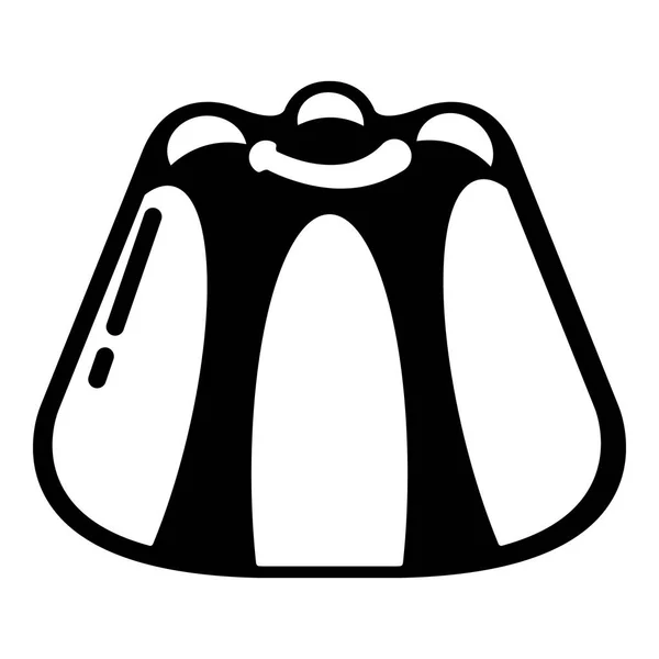 Icono de pudín, estilo negro simple — Vector de stock