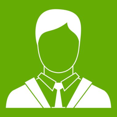 Adam iş takım elbise simgesi yeşil