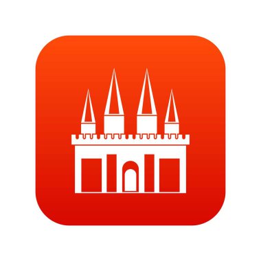 İngiltere Sarayı simgesi dijital kırmızı