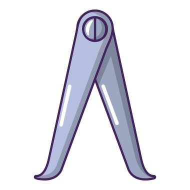 Plastik compasse simgesi, karikatür tarzı.